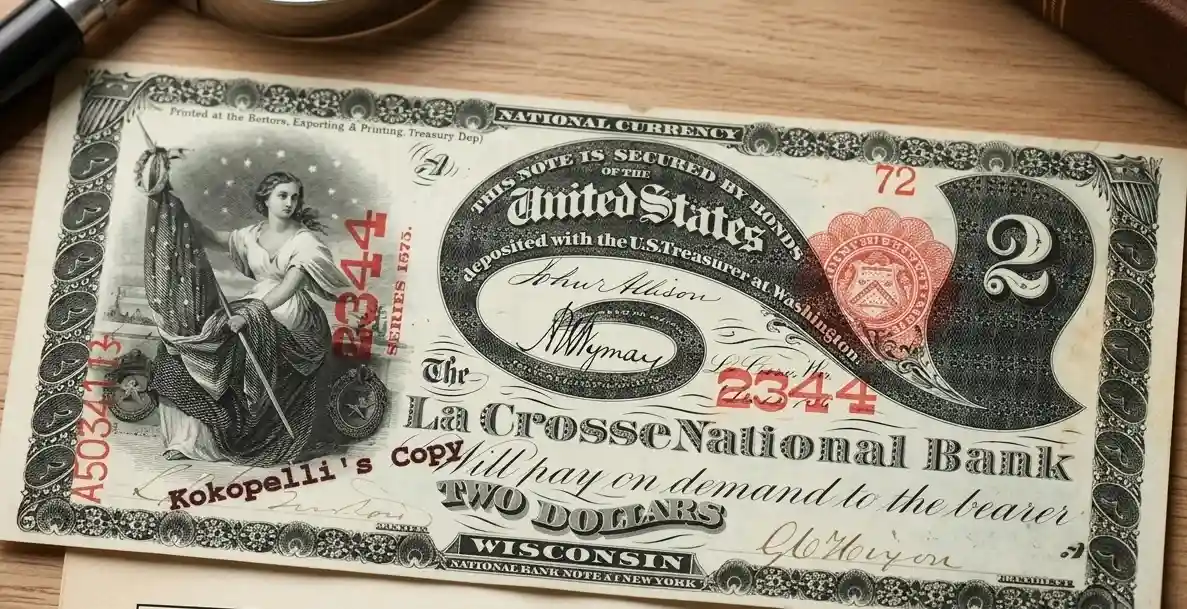 Close-up of a $2 bill